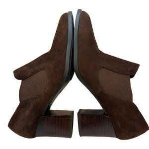Naturalizer Ankle Bootie Nubuck Leather Brown Size 6 M US